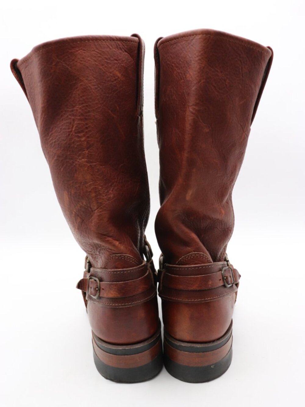 Frye Harness Boots Men's Size 9.5 M Brown Moto Engineer Biker Made in USA - Picture 5 of 11